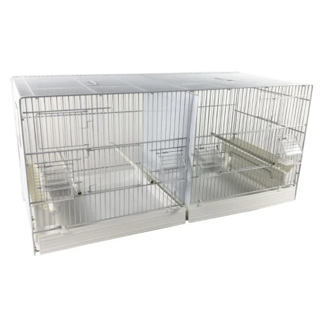 Cage Domus-Molinari 90cm Laquée En Blanc 3 Cage Domus-Molinari 90cm Laquée En Blanc