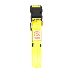 Duvo Collier Lumineux En Nylon Jaune - 40-55cm/2,5cm