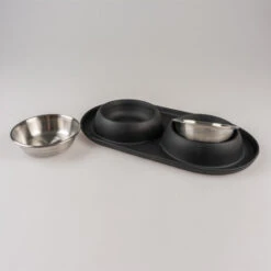 Duvo Dinner Set Anti-déversement Caoutchouc Noir - 2x420ml - Ø14,3cm -Nest Vriend Verkoopwinkel dinner set anti deversement caoutchouc noir 2x420ml o143cm 1