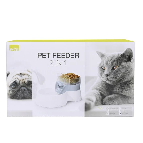Duvo Distributeur Pet Feeder 2in1 Bleu -1200ml - 28x19x17cm 4 Duvo Distributeur Pet Feeder 2in1 Bleu -1200ml - 28x19x17cm - Afbeelding 2