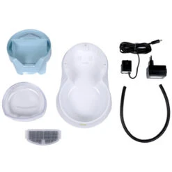 Duvo Distributeur Pet Feeder 2in1 Gris -1200ml - 28x19x17cm -Nest Vriend Verkoopwinkel distributeur pet feeder 2in1 gris 1200ml 28x19x17cm 4