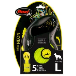 Flexi New Neon Sangle Noir/jaune - L/5M -Nest Vriend Verkoopwinkel flexi new neon sangle noirjaune l5m 1