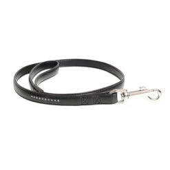 Duvo Laisse Crystal Chic Cuirette Noir - 100cm/16mm