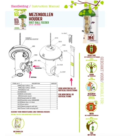 Mangeoire Lona M4 - Vert 4 Mangeoire Lona M4 - Vert - Afbeelding 2