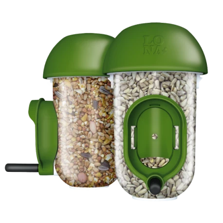 Mangeoire Lona "Voersilo D1 Duo" - Vert 3 Mangeoire Lona "Voersilo D1 Duo" - Vert