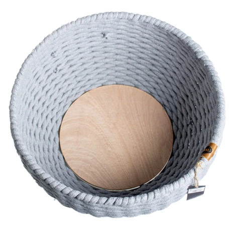 Duvo Oyster Panier Ronde En Corde Coton Gris 45x45x23cm 4 Duvo Oyster Panier Ronde En Corde Coton Gris 45x45x23cm - Afbeelding 2