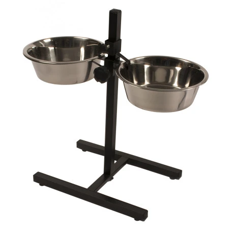 Duvo Twin Feeder Support Pied En H + Gamelles 1890ml - L - 52CM 3 Duvo Twin Feeder Support Pied En H + Gamelles 1890ml - L - 52CM
