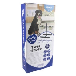 Duvo Twin Feeder Support Pied En H + Gamelles 4730ml - XXL - 52CM -Nest Vriend Verkoopwinkel twin feeder support pied en h gamelles 4730ml xxl 52cm 1